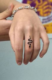 Snake Tattoo For Fingers